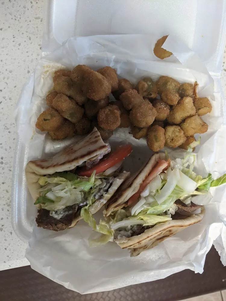 Gyro Sandwich with Fries Okra